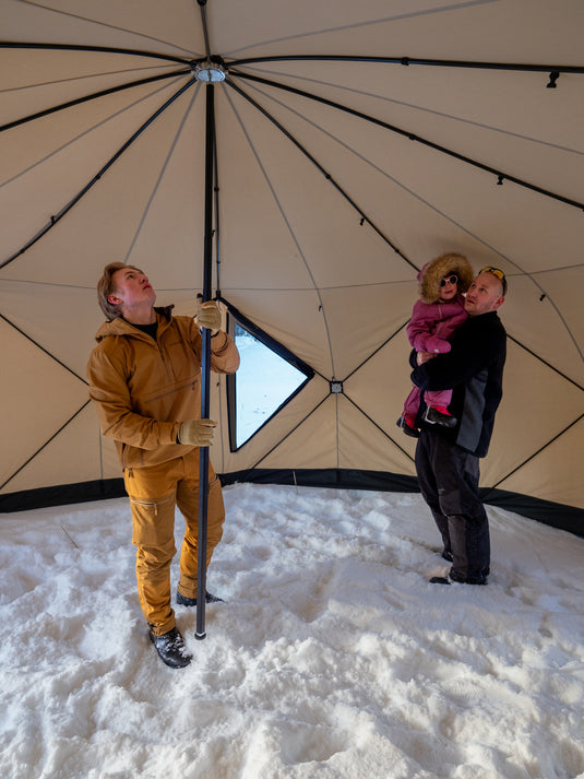 Center pole/roof support for PopUp tent