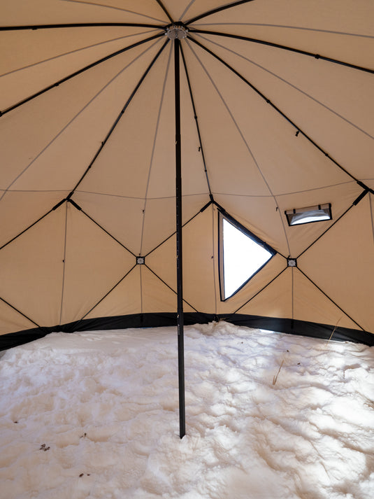 Center pole/roof support for PopUp tent