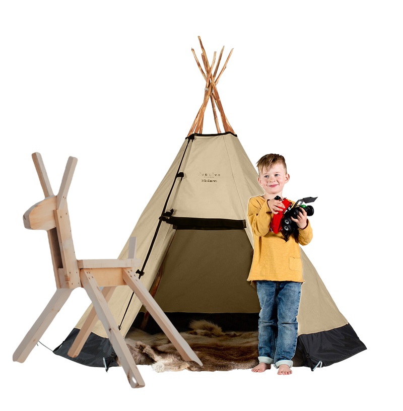 Load image into Gallery viewer, Arctic Minilavvo with wooden reindeer - package offer
